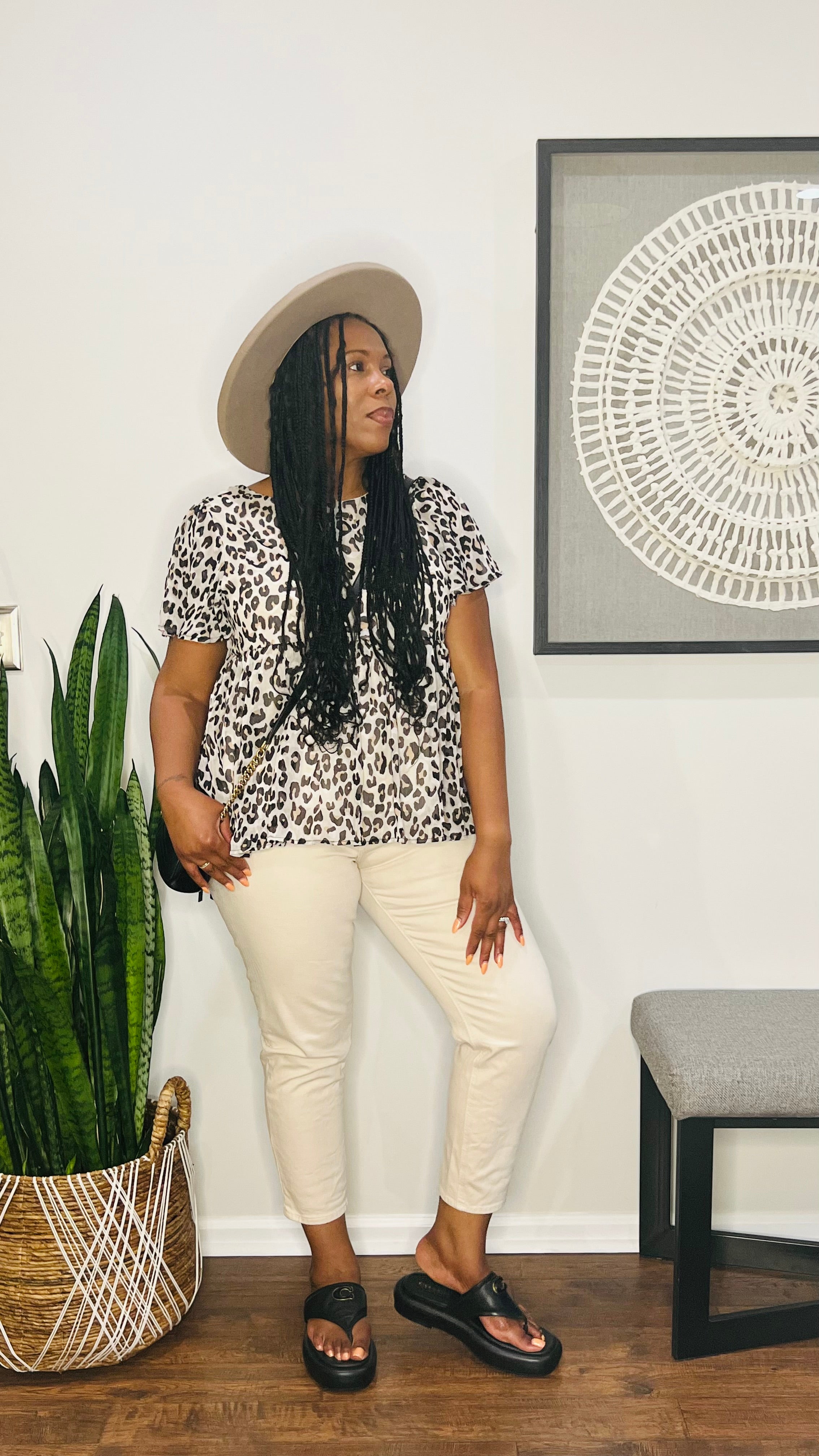 Leopard Print Woven Top