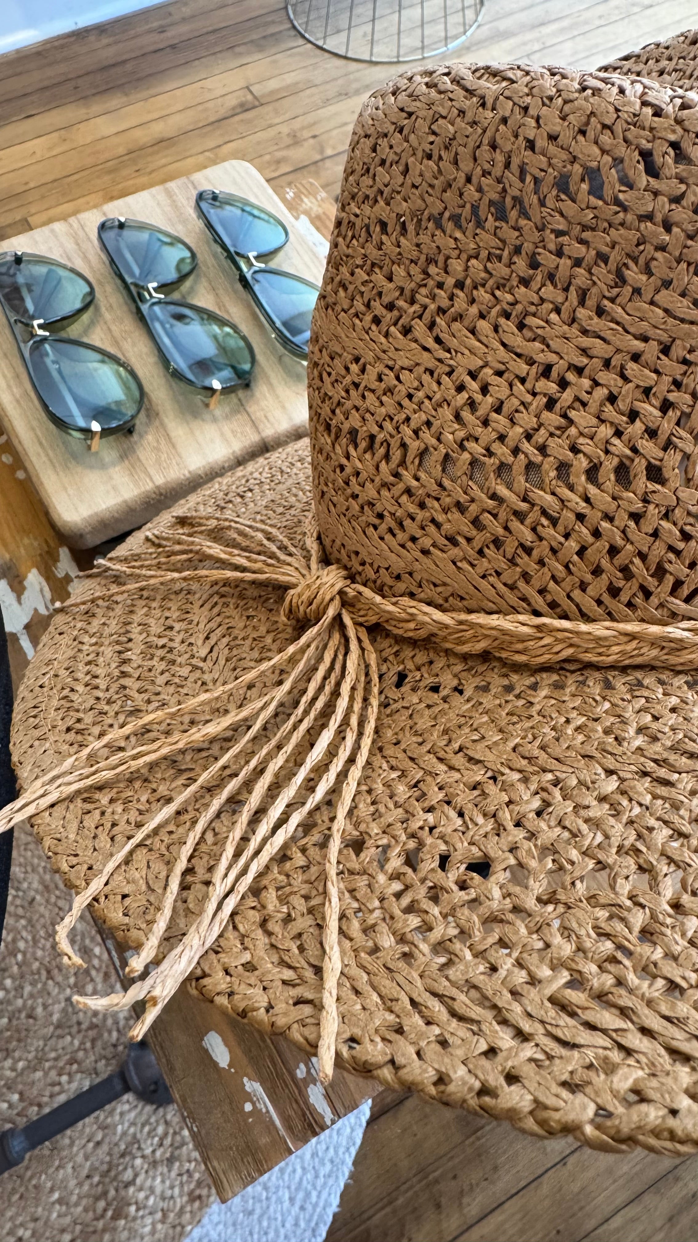 Braided Rope Band Straw Hat
