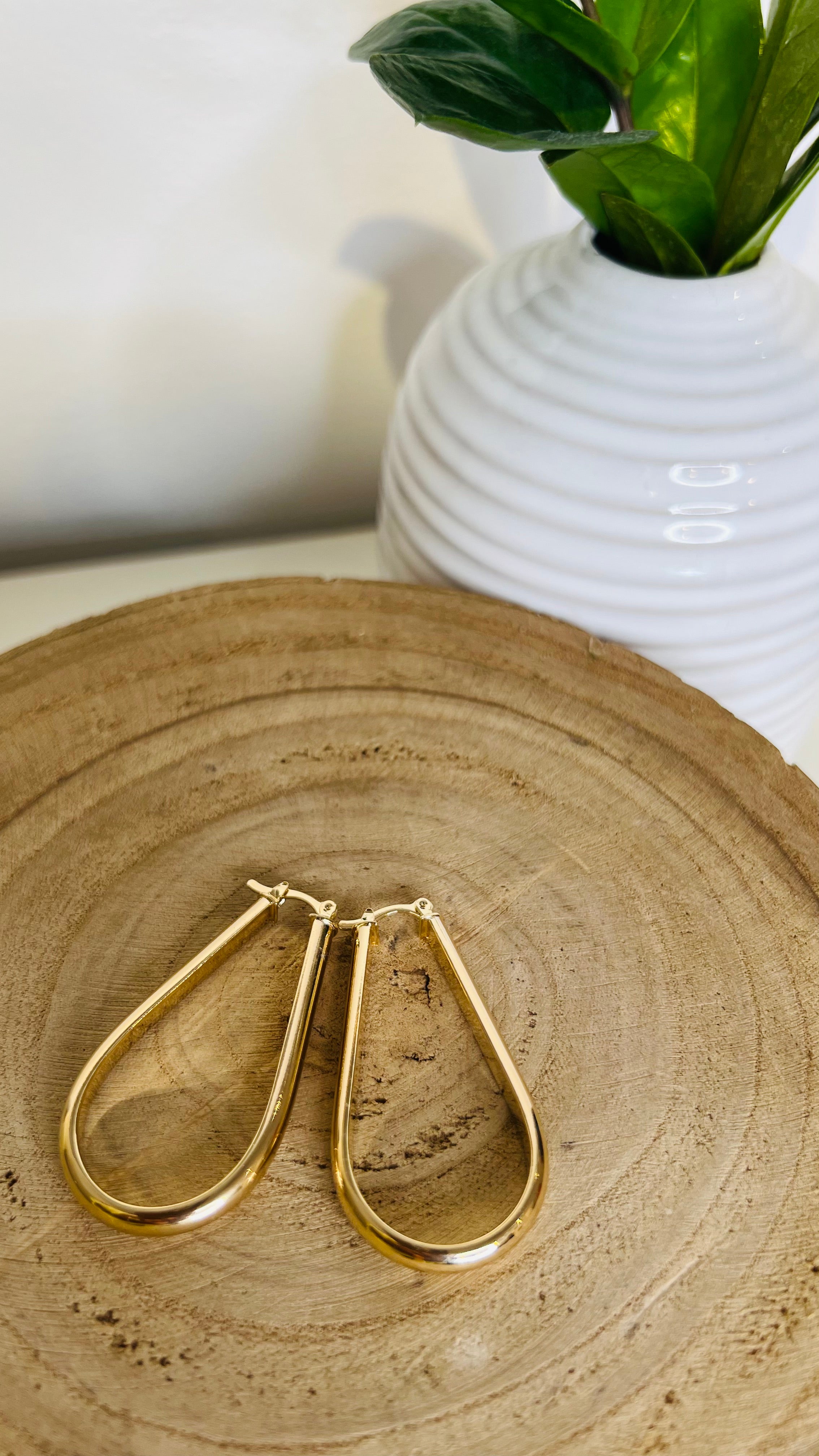 Teadrop Hoop Earrings