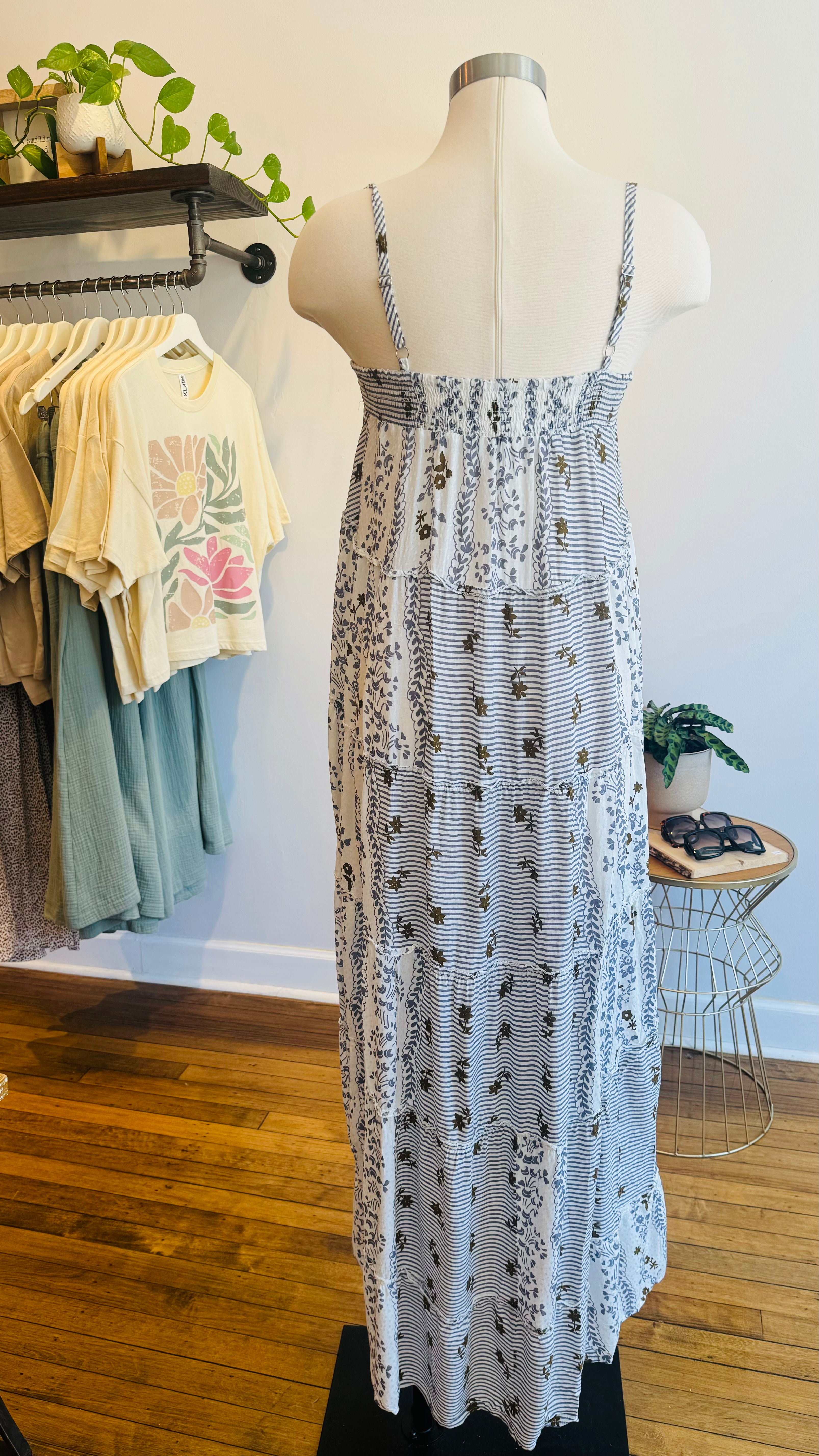 Floral High Low Maxi Dress