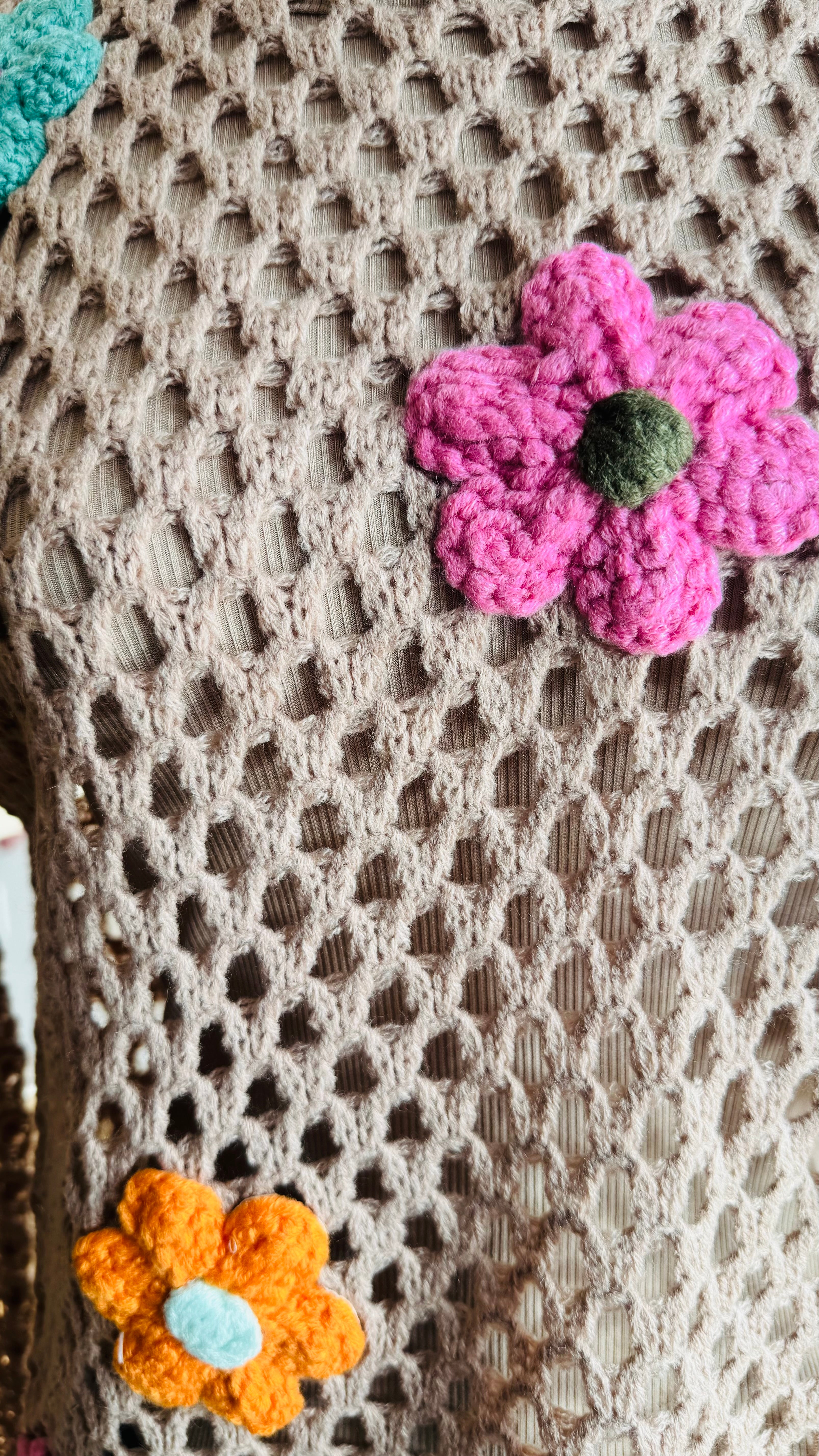 Flower Embroidered Long Sleeve Sweater