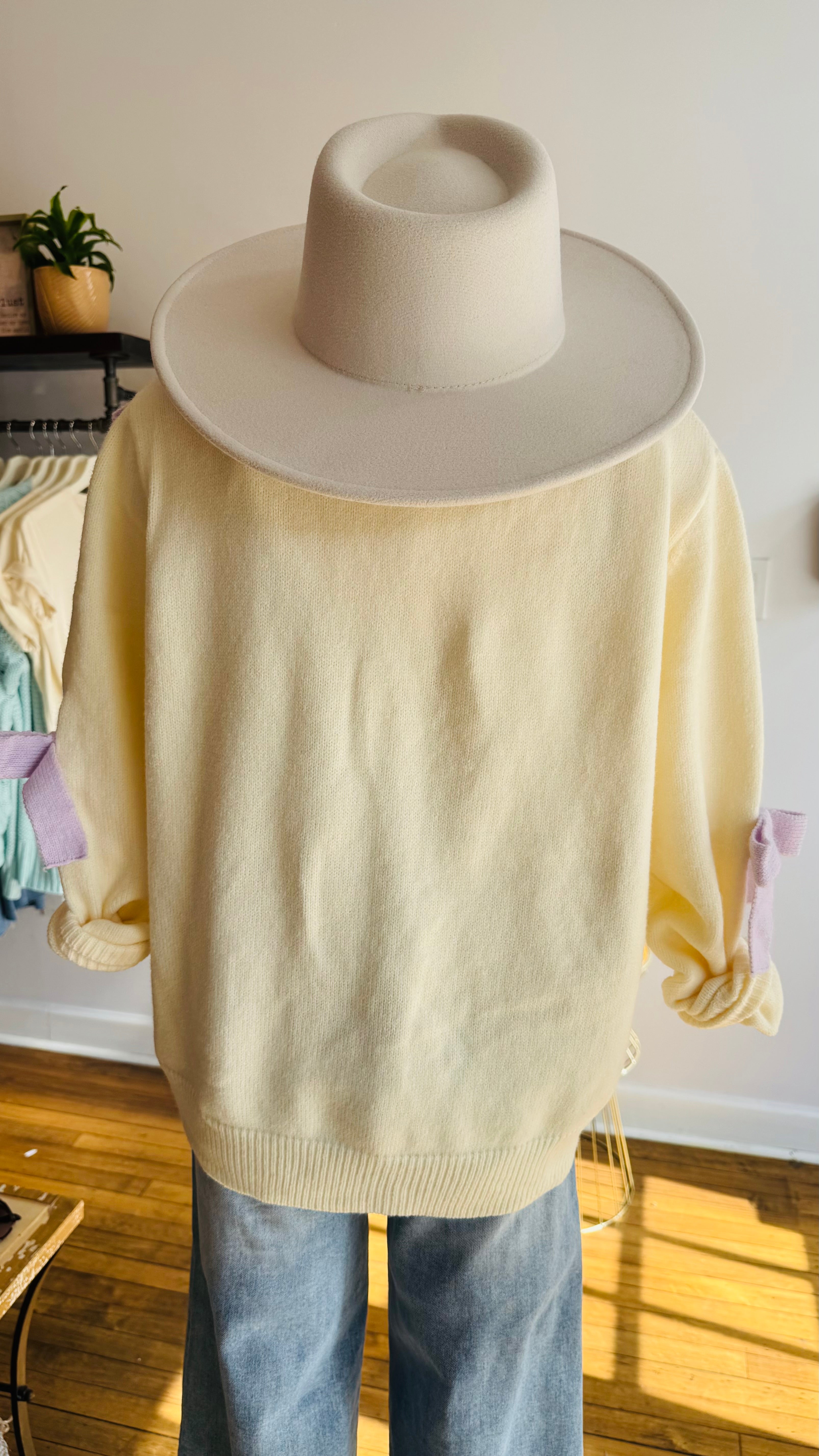 Ivory Bow Detail Cardigan
