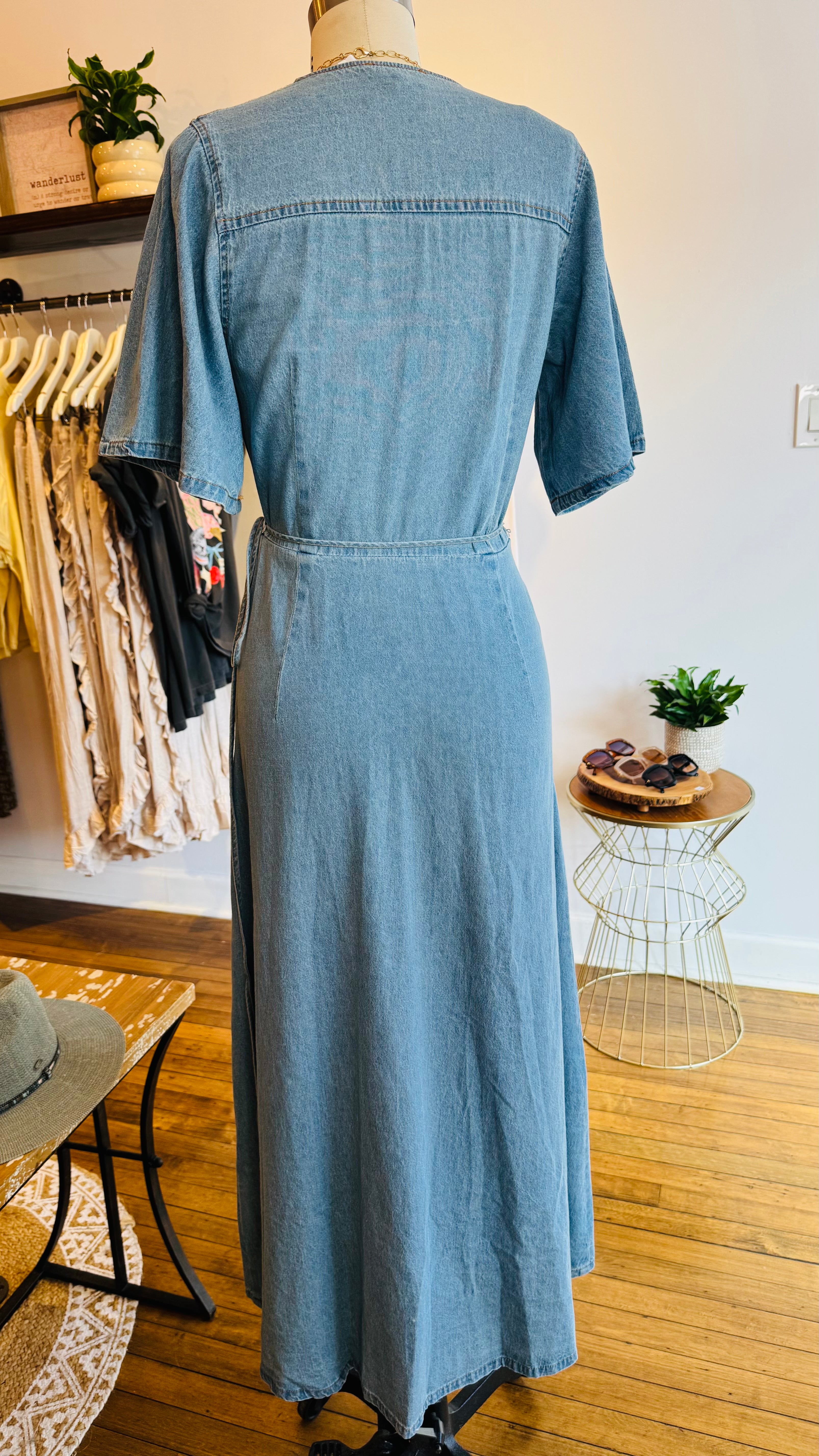 Denim Wrap Dress