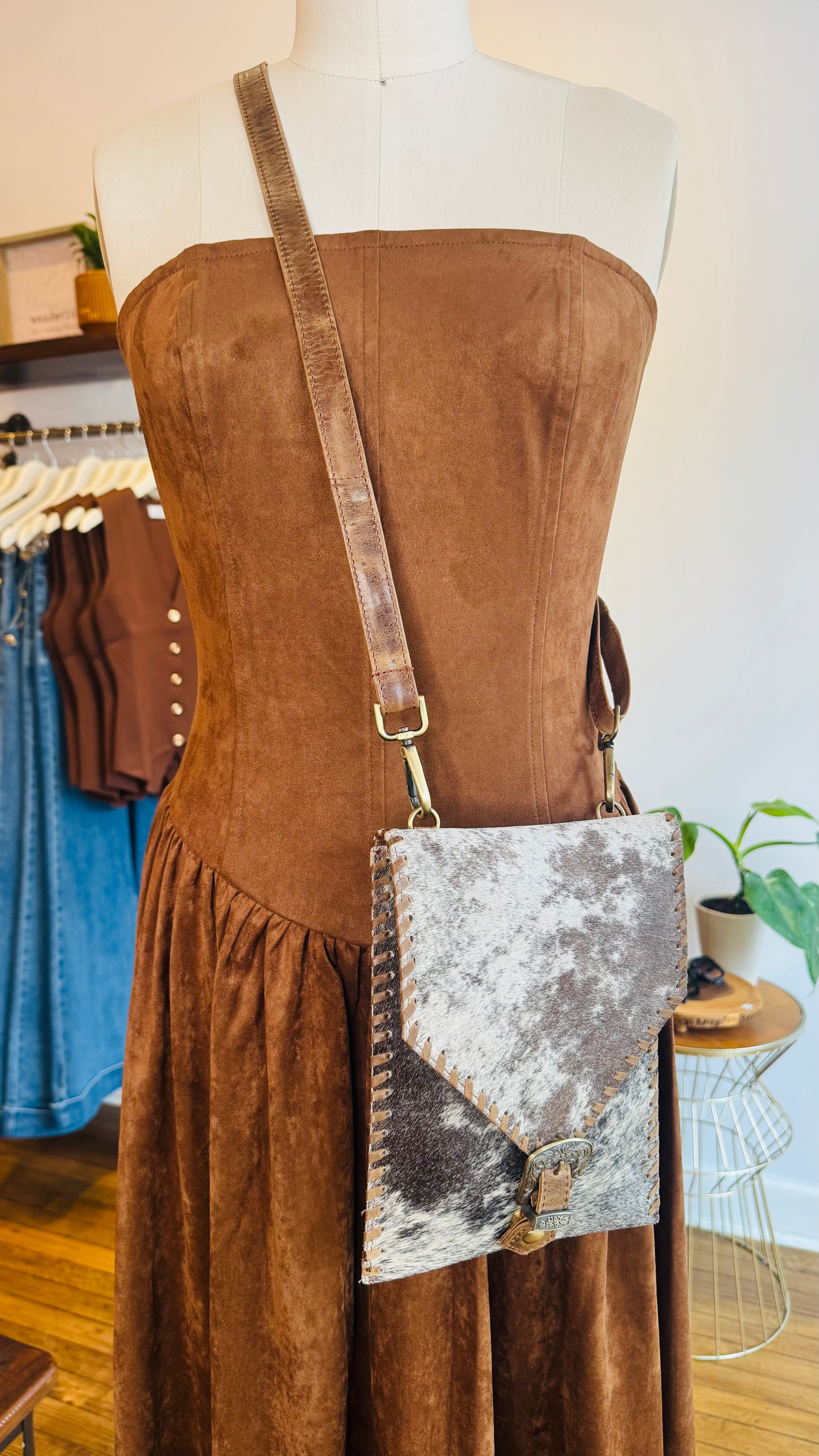 Cowhide Crossbody Bag