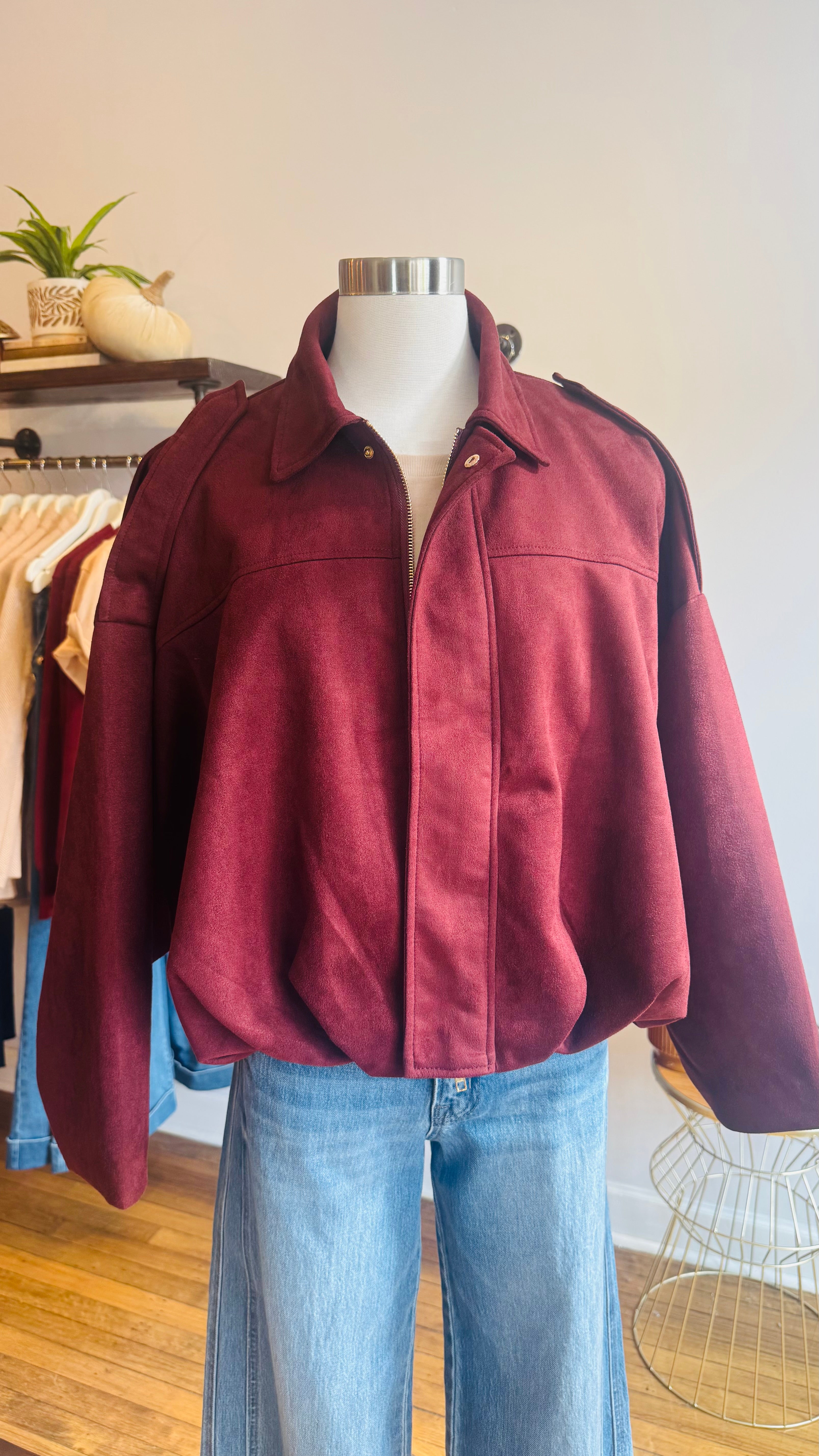 Suede Oversized Jacket