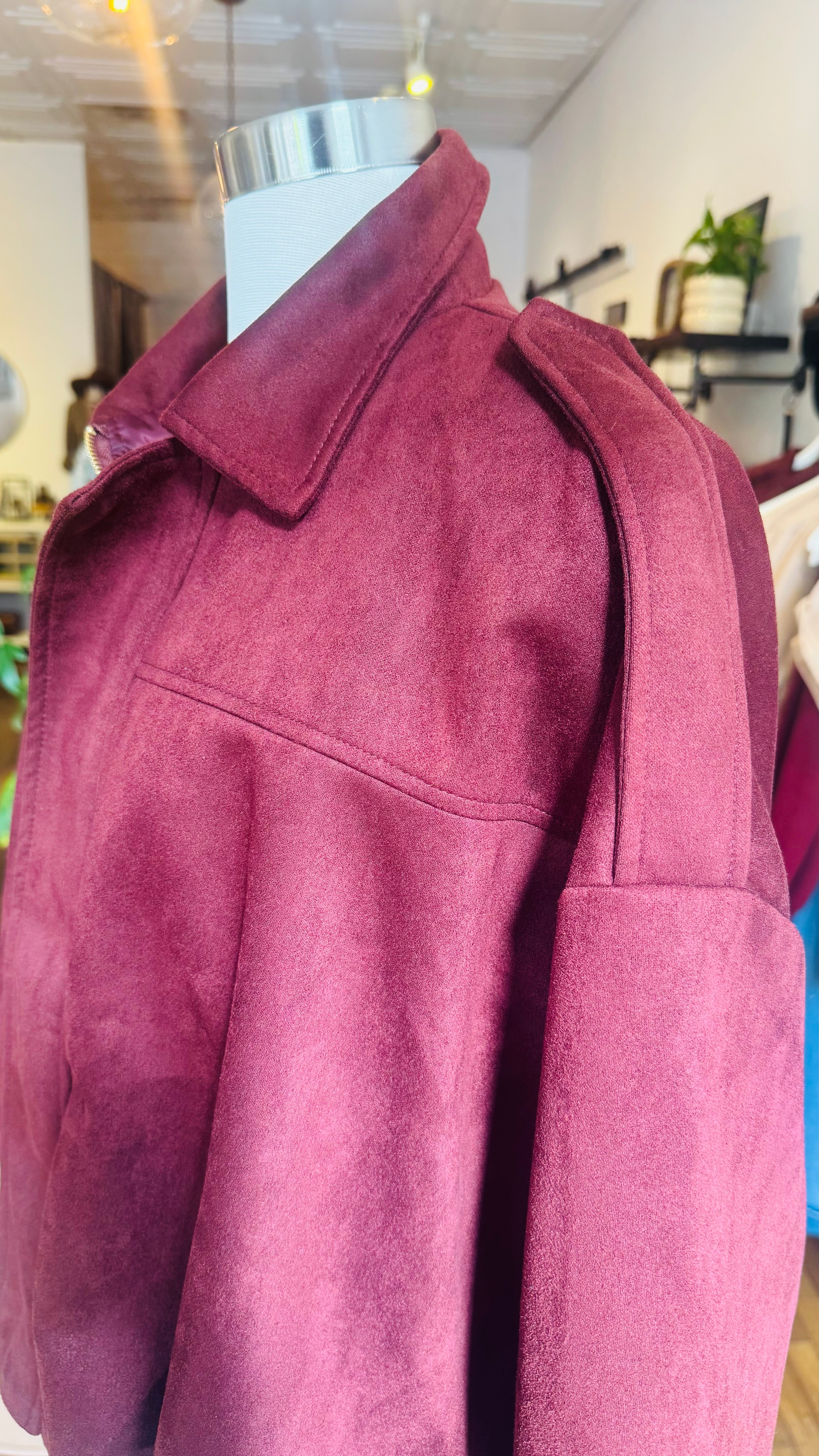 Suede Oversized Jacket