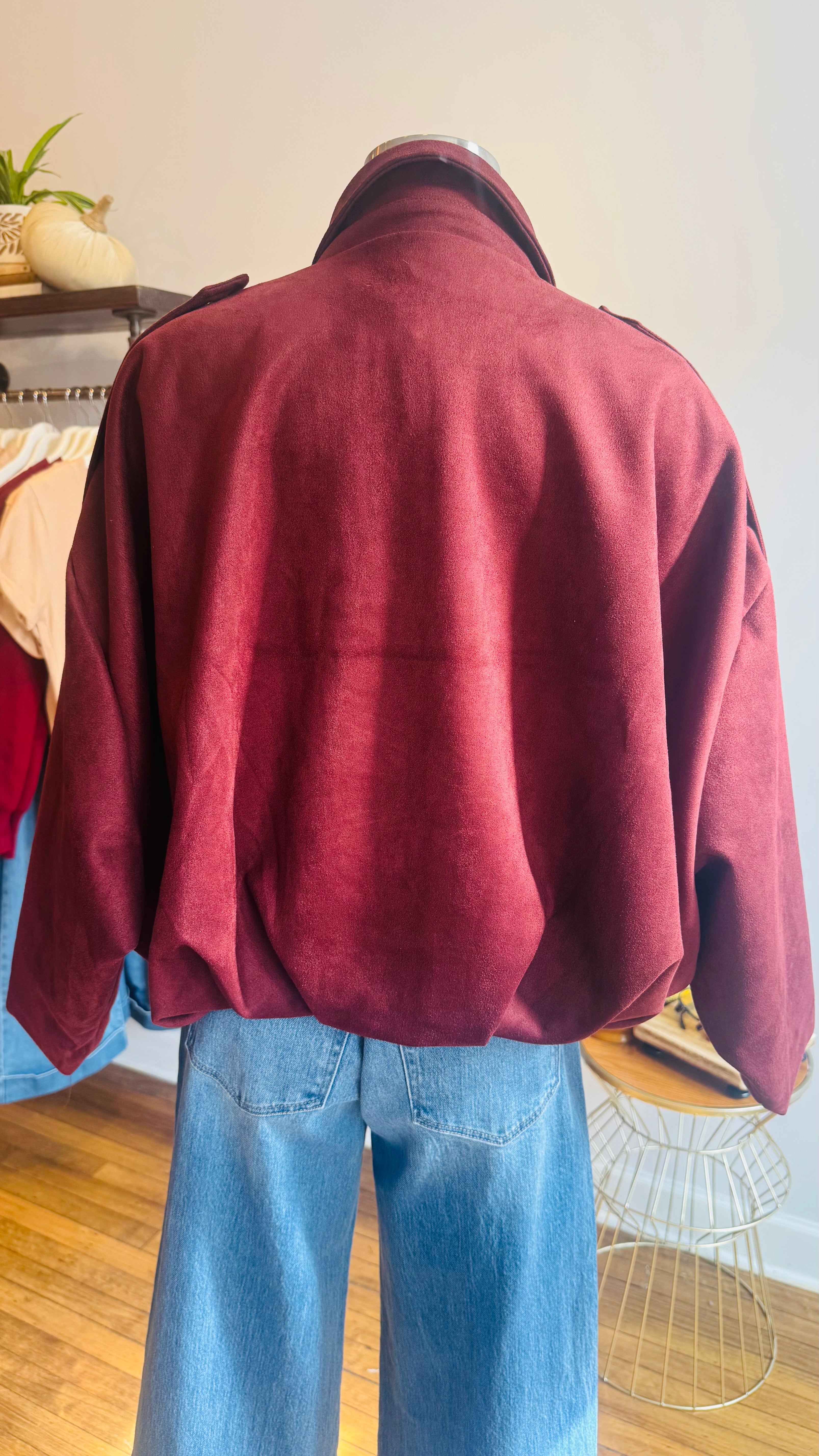 Suede Oversized Jacket