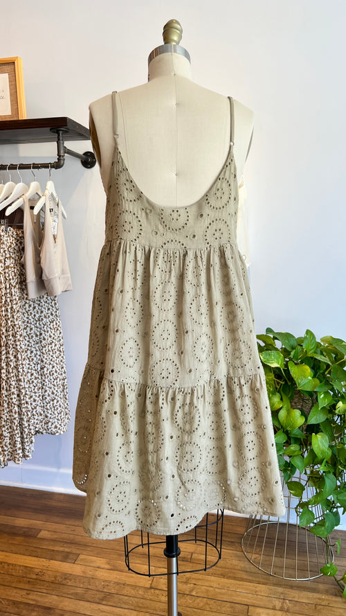 Eyelet Mini Dress