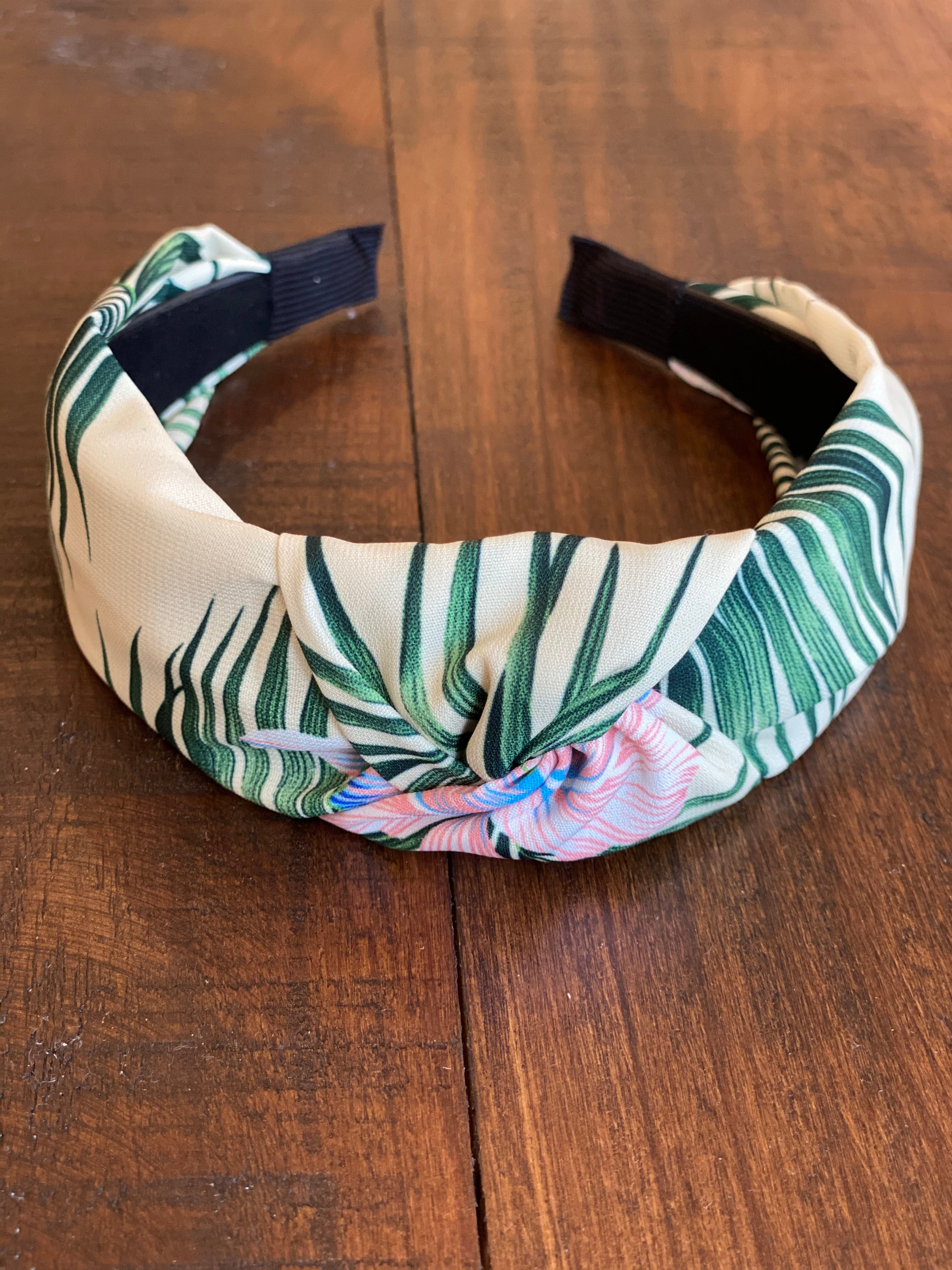 Leaf Print Knot Headband