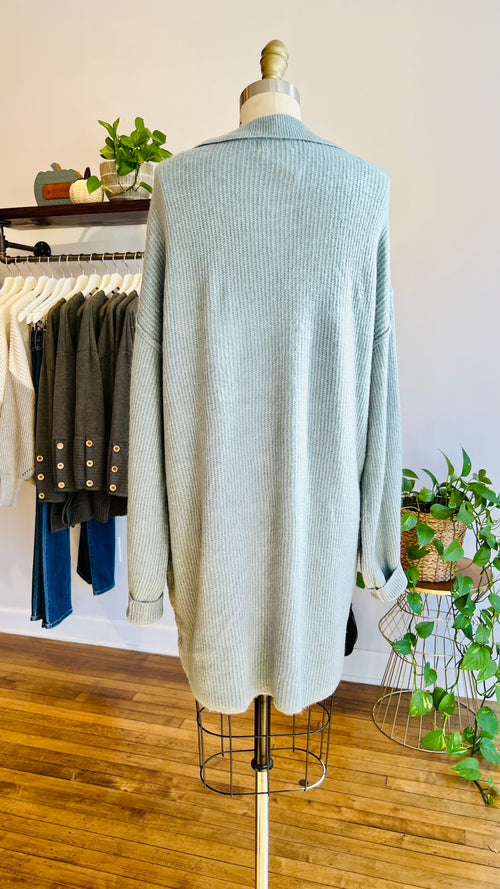 Button Front Sweater Dress