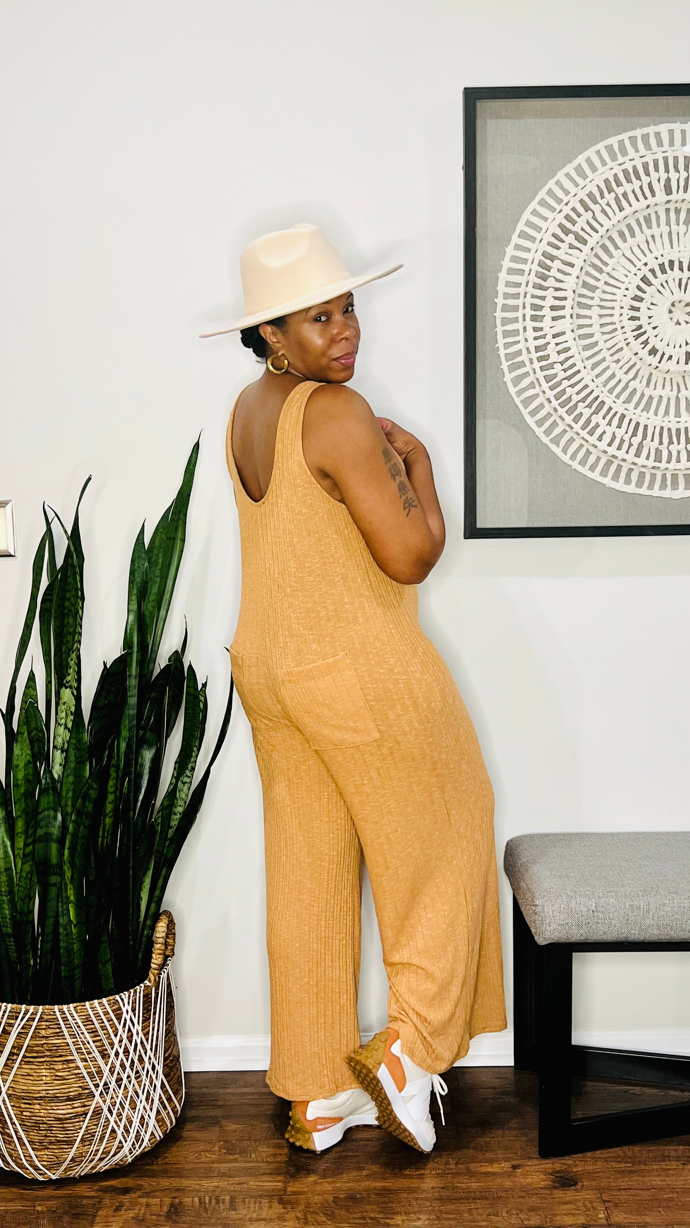 Sleeveless Wide Leg Jumpsuit