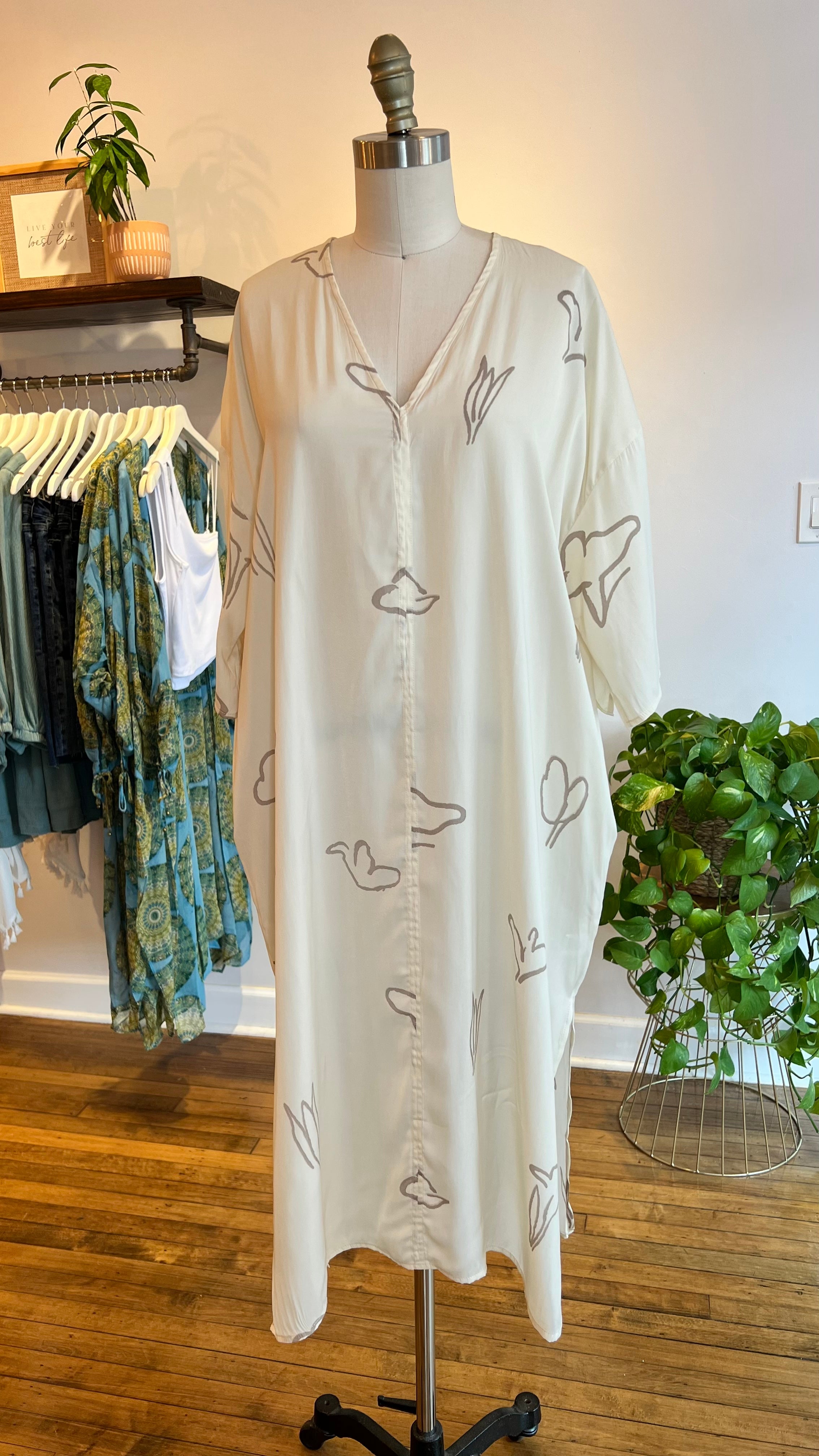 Floral Kaftan Dress