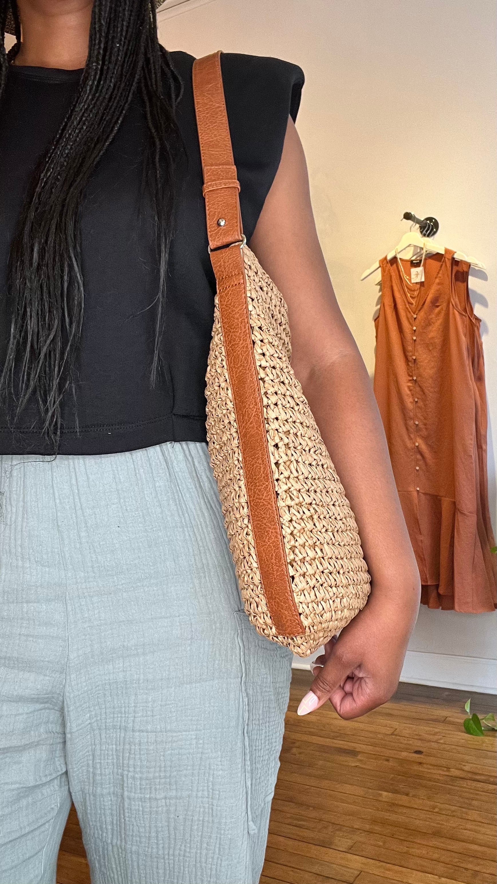 Straw Hobo Bag