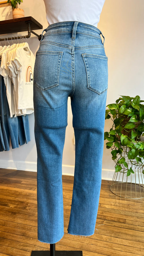 High Rise Slim Straight Jeans
