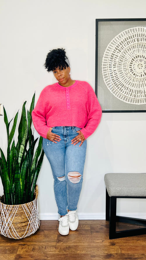 Hot Pink Pullover Sweater