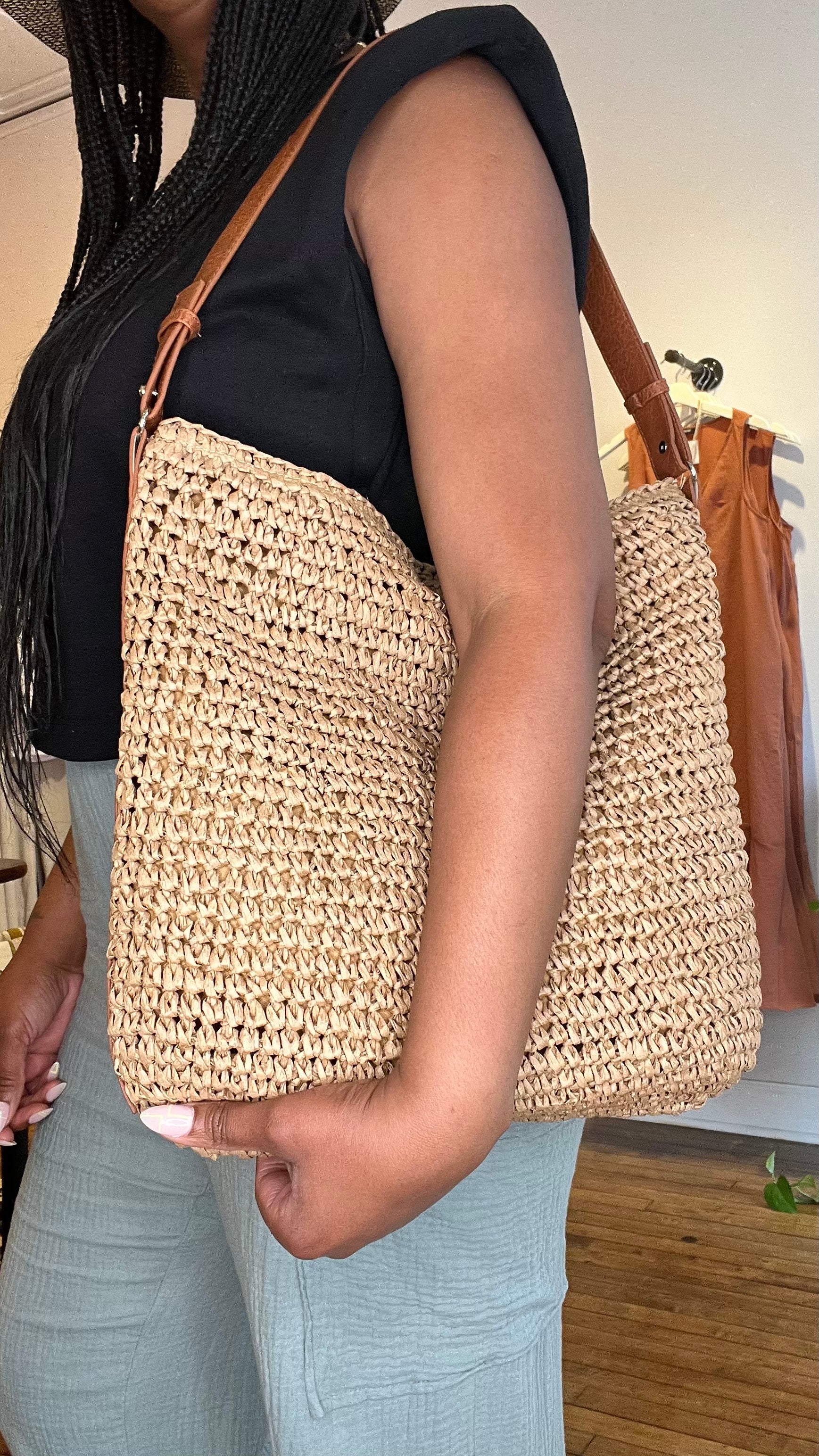 Straw Hobo Bag