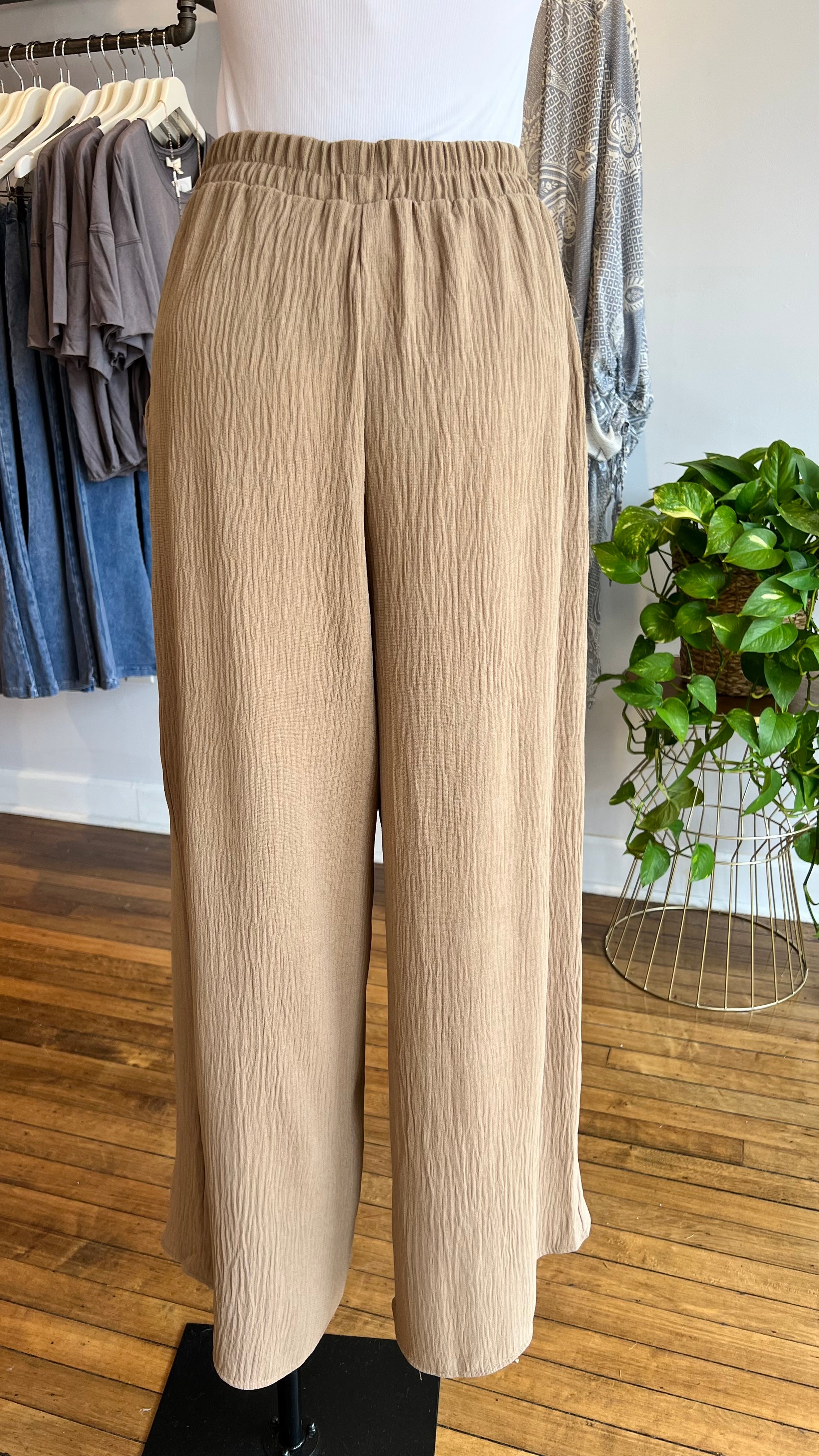 Wide Leg Drawstring Pants