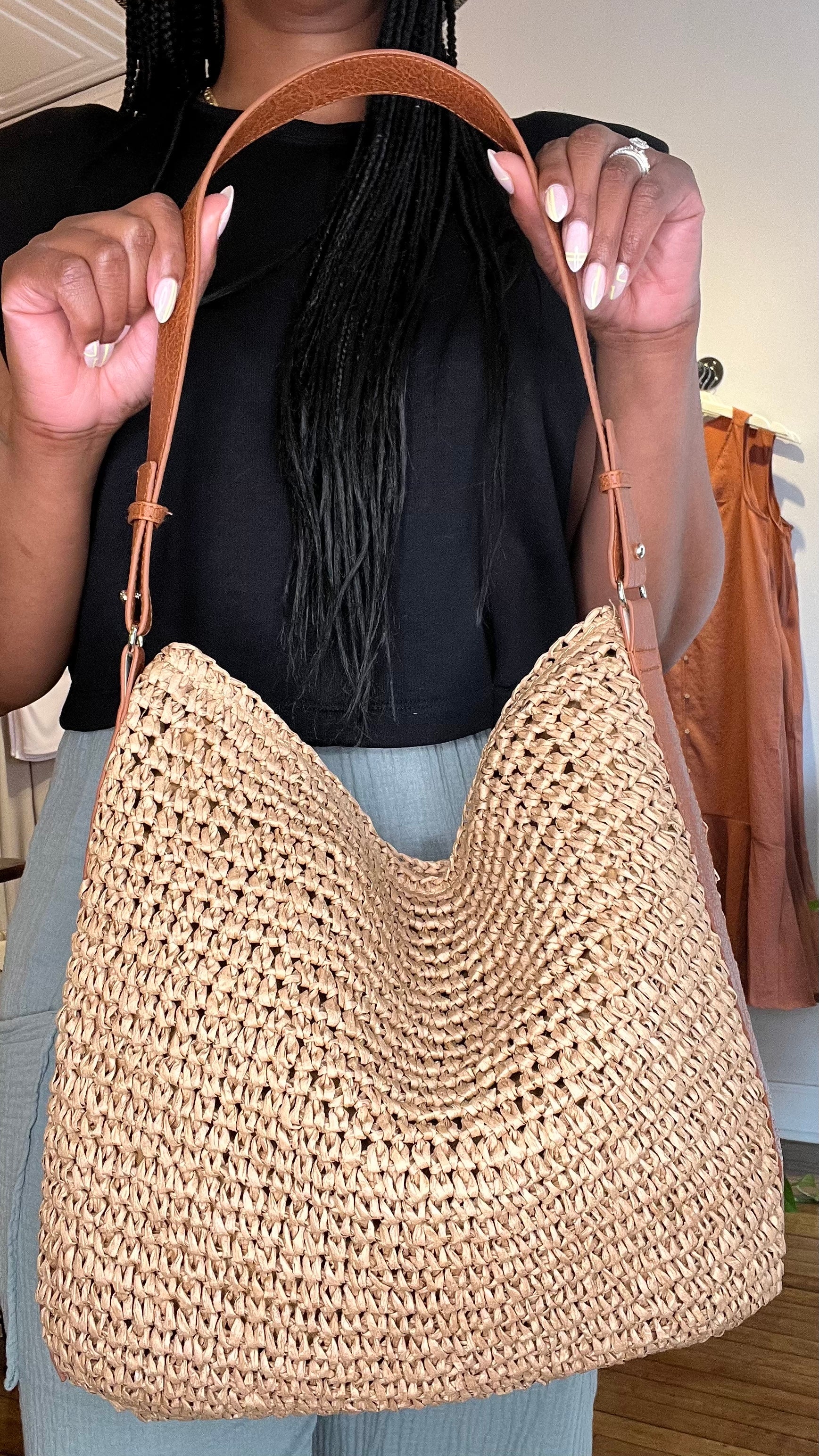 Straw Hobo Bag