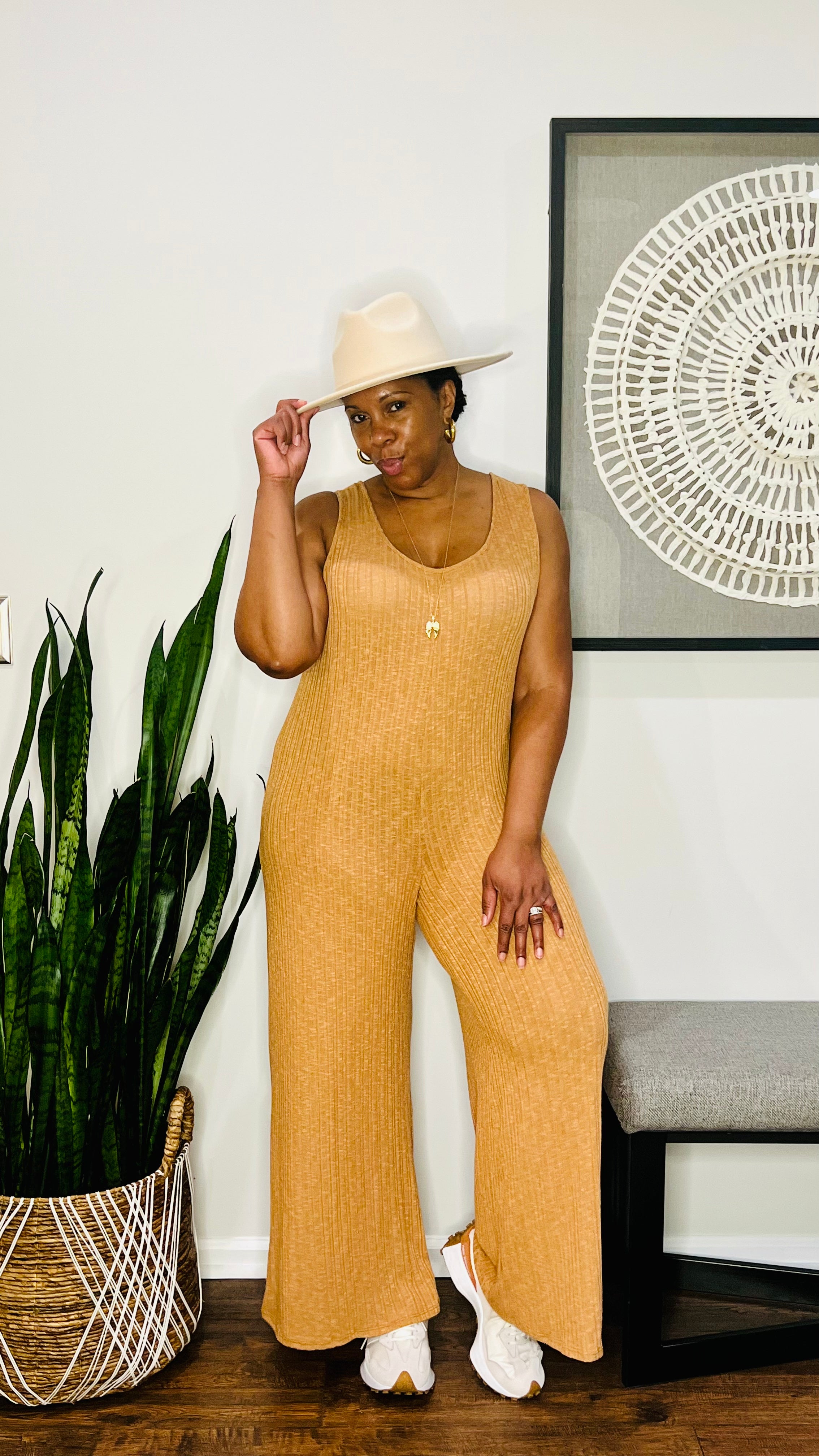 Sleeveless Wide Leg Jumpsuit